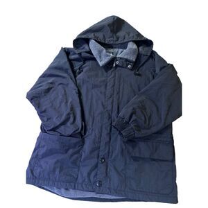 CYRK C3 Men's Blue Long Sleeve Nylon Fleece Lined Hooded Windbreaker Jacket XL